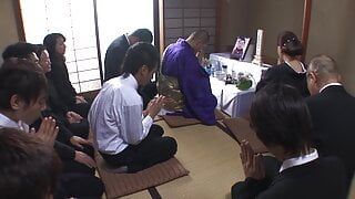 Japanese Milf loves hot cum from stranger